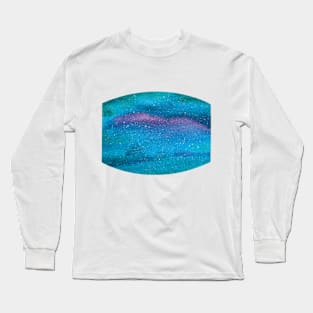 Light Sea Blue Galaxy Long Sleeve T-Shirt